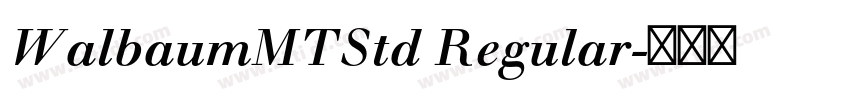 WalbaumMTStd Regular字体转换